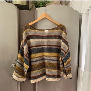 Striped Boho Knit Sweater